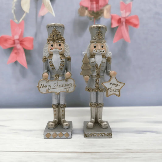 19cm Silver Nutcrackers - Exquisite Homewares
