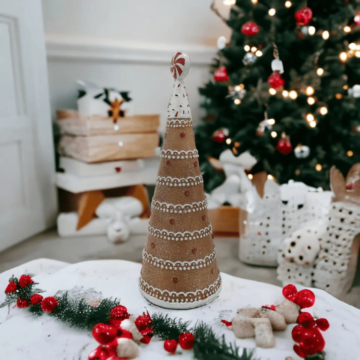 30.5cm Gingerbread Candy Tree - Exquisite Homewares