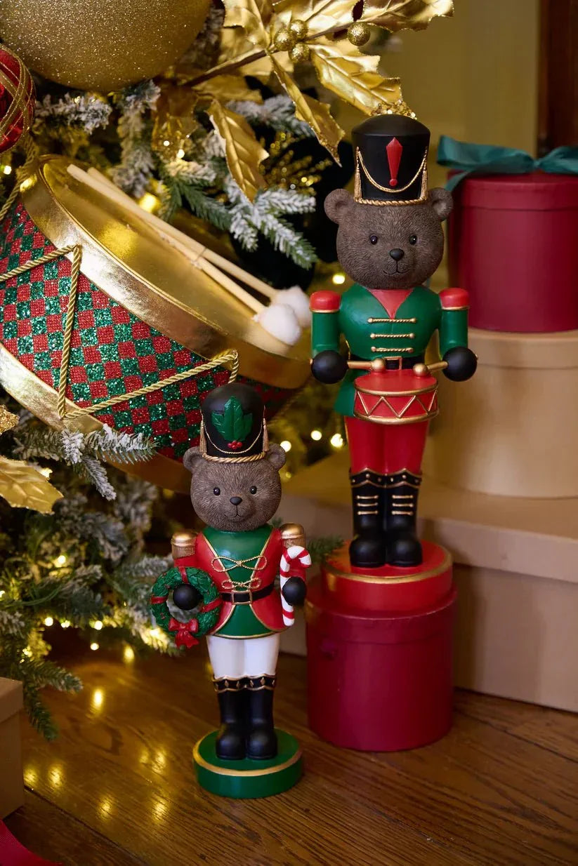 41Cm Traditional Drummer Bear - Exquisite Homewares