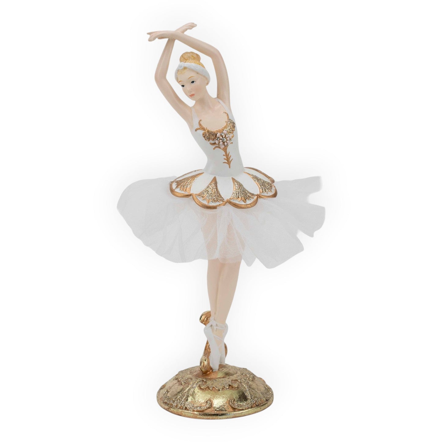 Double Pointe White Gold Ballerina - 27cm