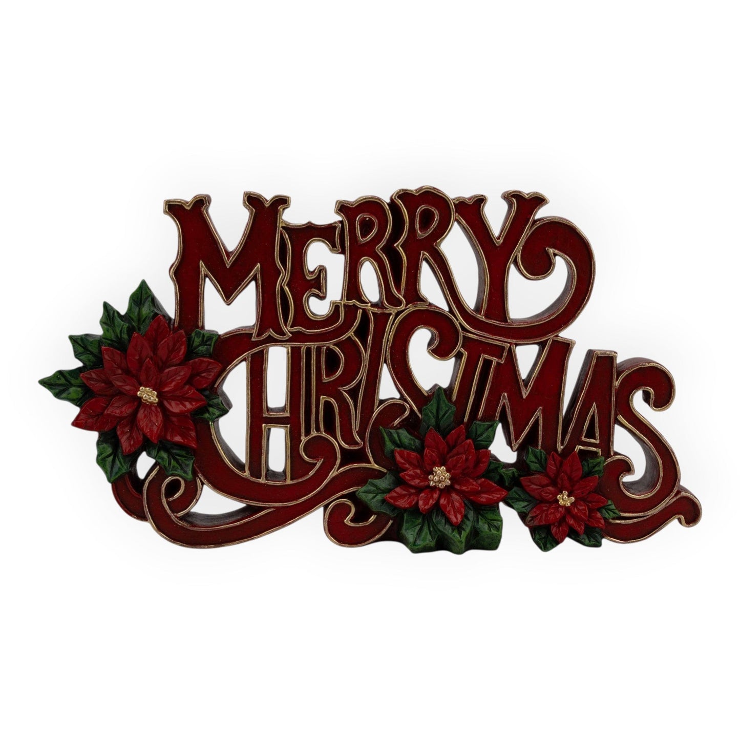 Traditional Merry Christmas Sign - 28cm