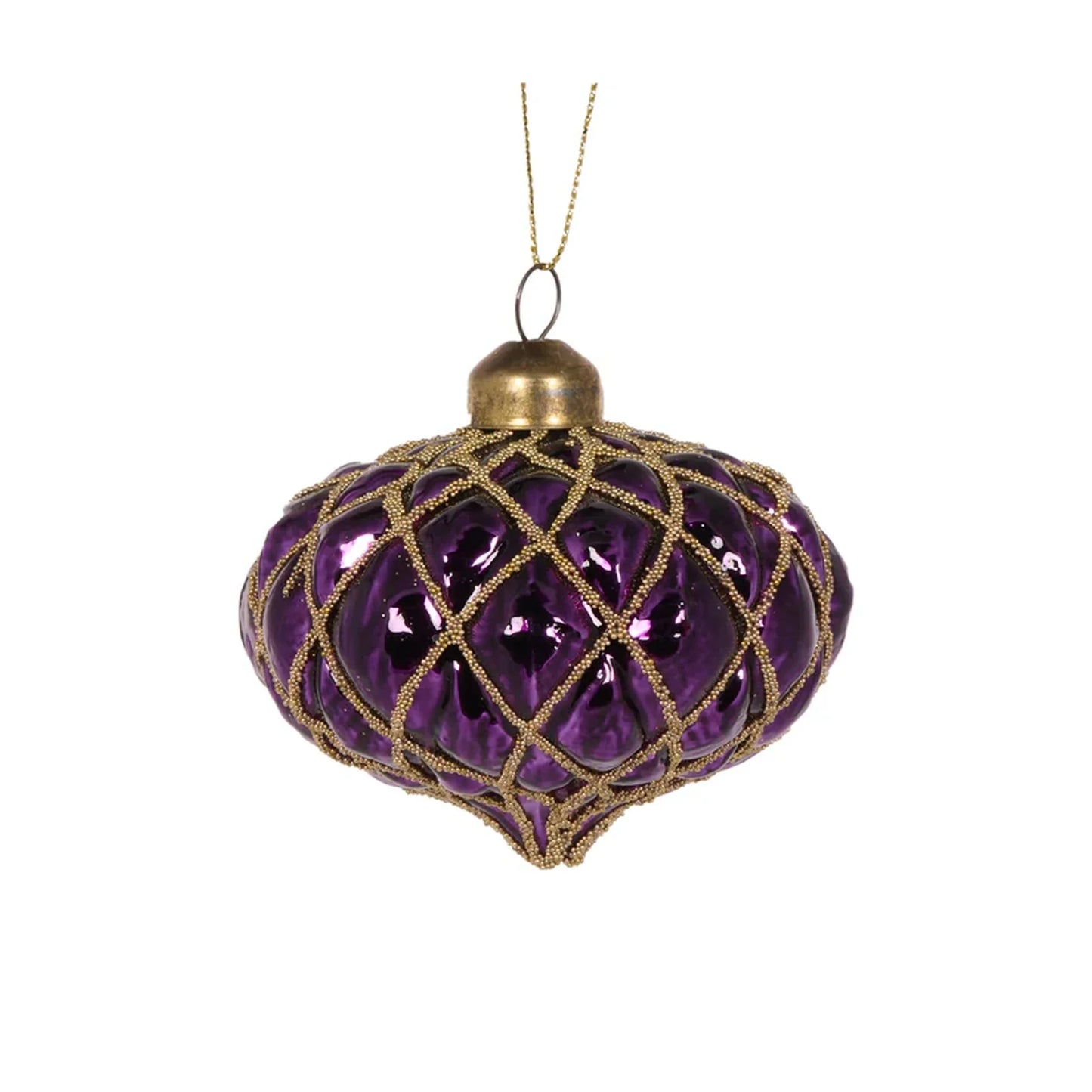 Purple Onion Bauble 8cm