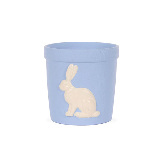 Assorted Embossed Blue Lapin Planters - Sitting or Jumping