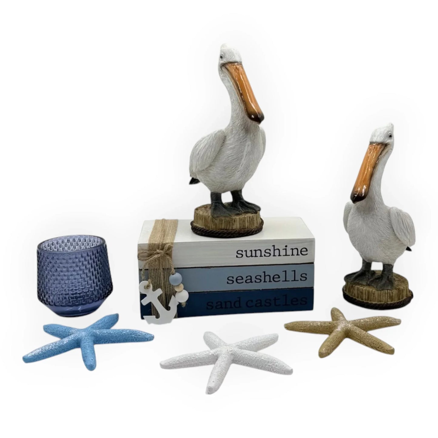 Standing Pelican on Log - 21cm