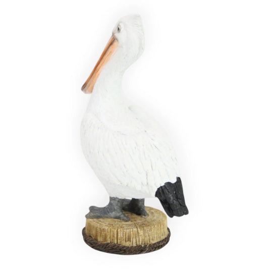 Standing Pelican on Log - 21cm