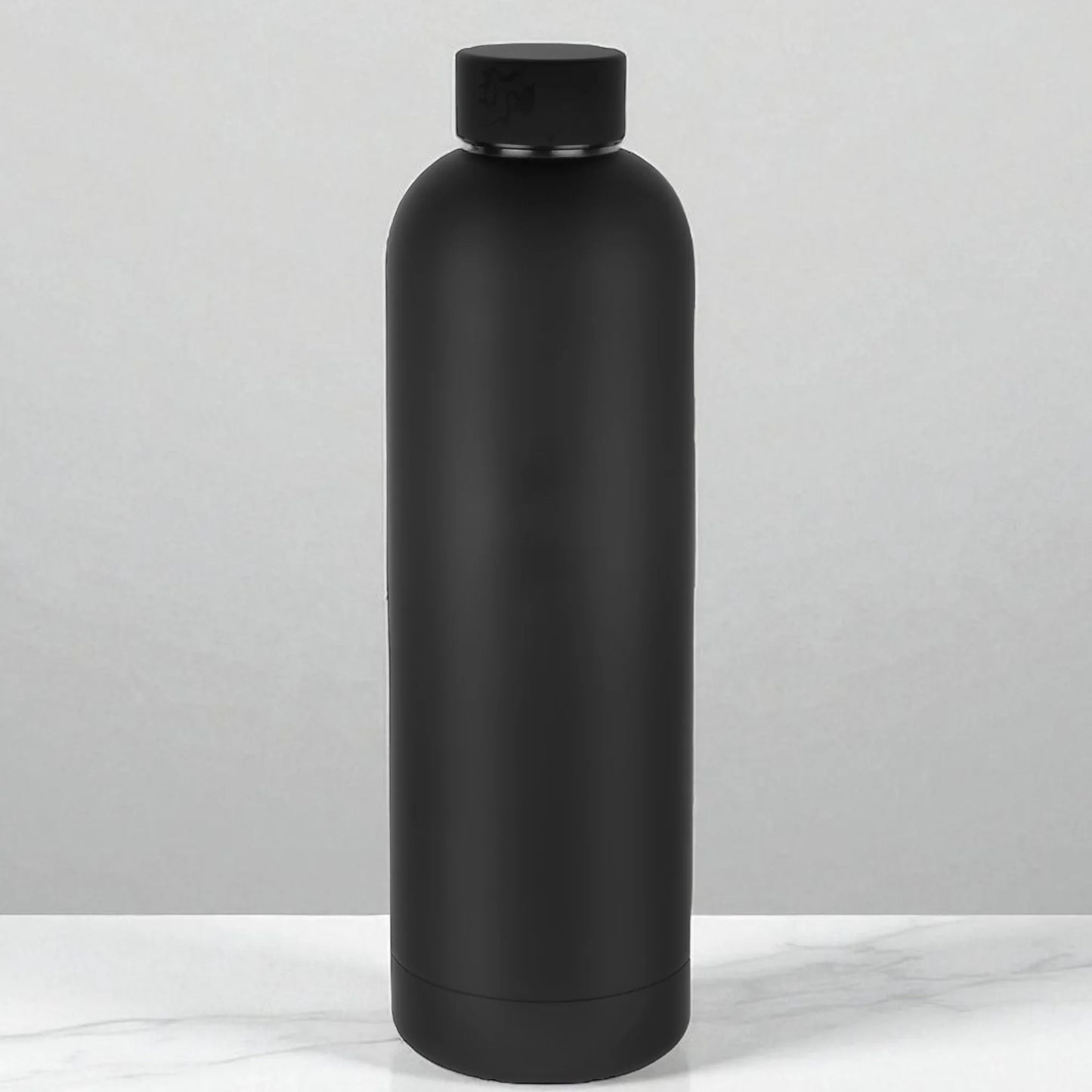 Matte Black Drink Bottle - 750ml Double Wall Stainless Steel Soft Touch
