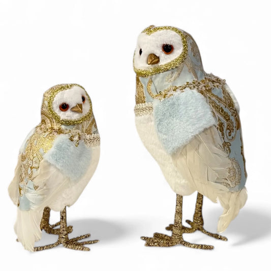 Exquisite Blue Jacquard Owl - 25cm