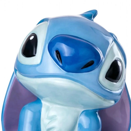 Blue Stitch figurine with glossy finish, cute Disney character home decor accent piece