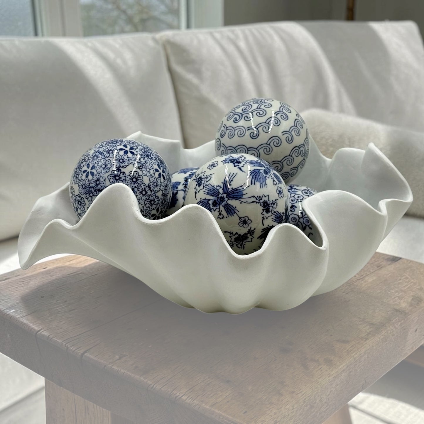White Beach Shell Bowl