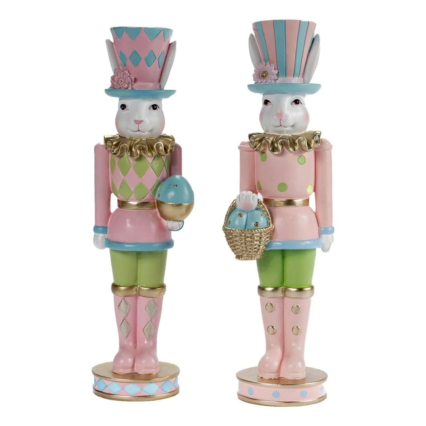 Pink with Green 31cm Luxe Pastel Rabbit