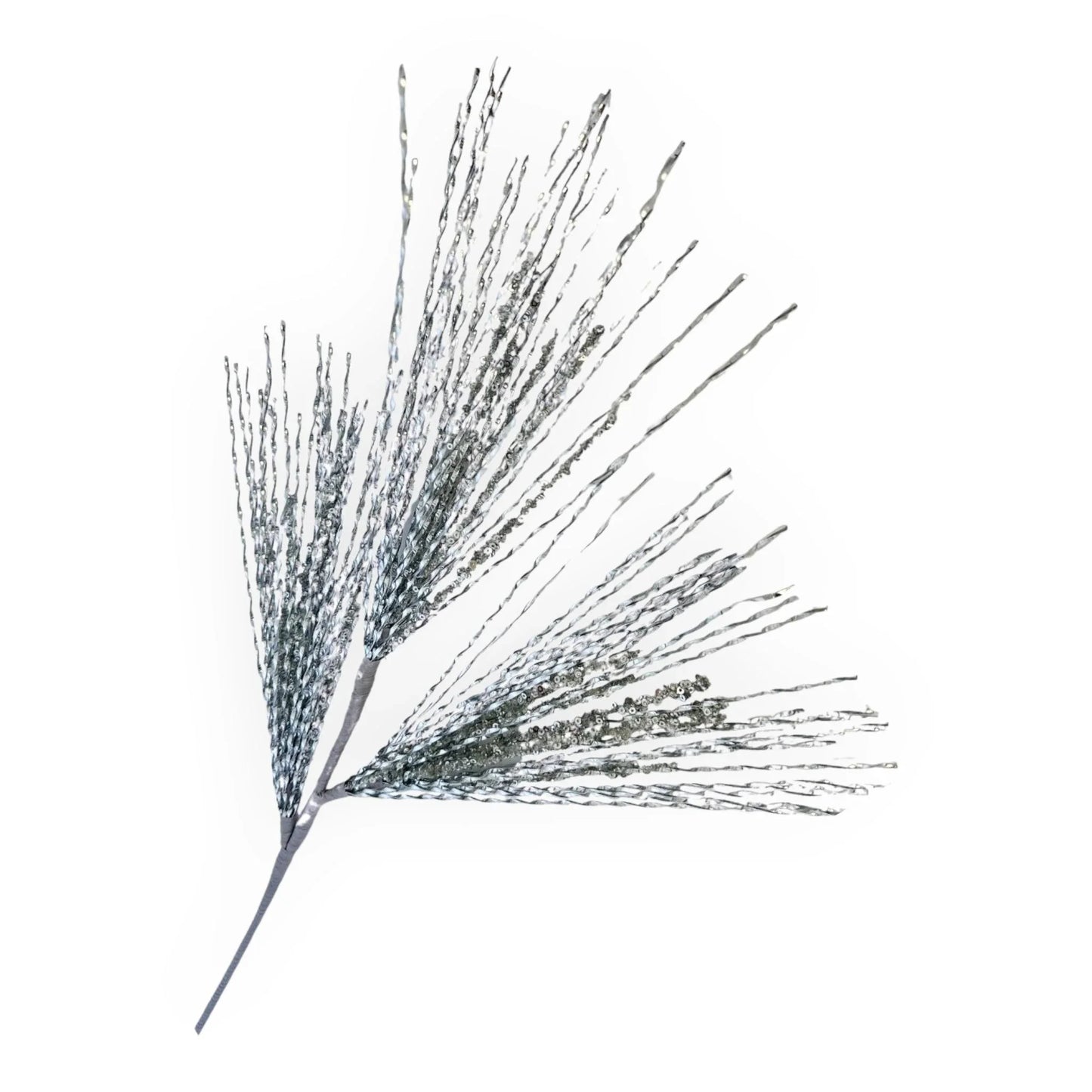 Sparkling silver decorative grass stem for elegant home décor and festive styling