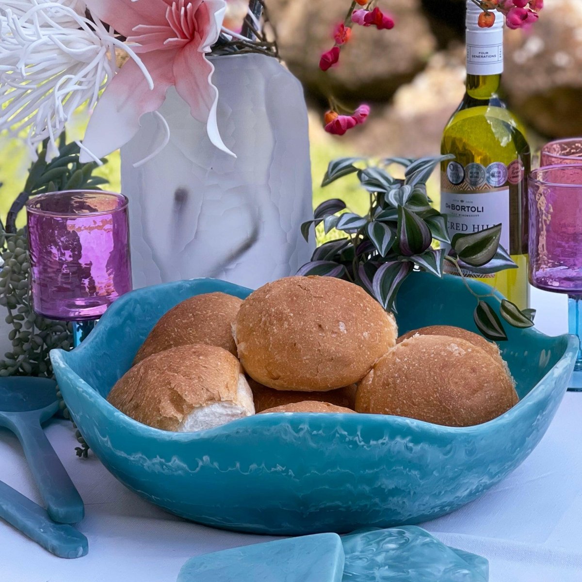 Allegra Bowl Large - Blue - Exquisite Homewares