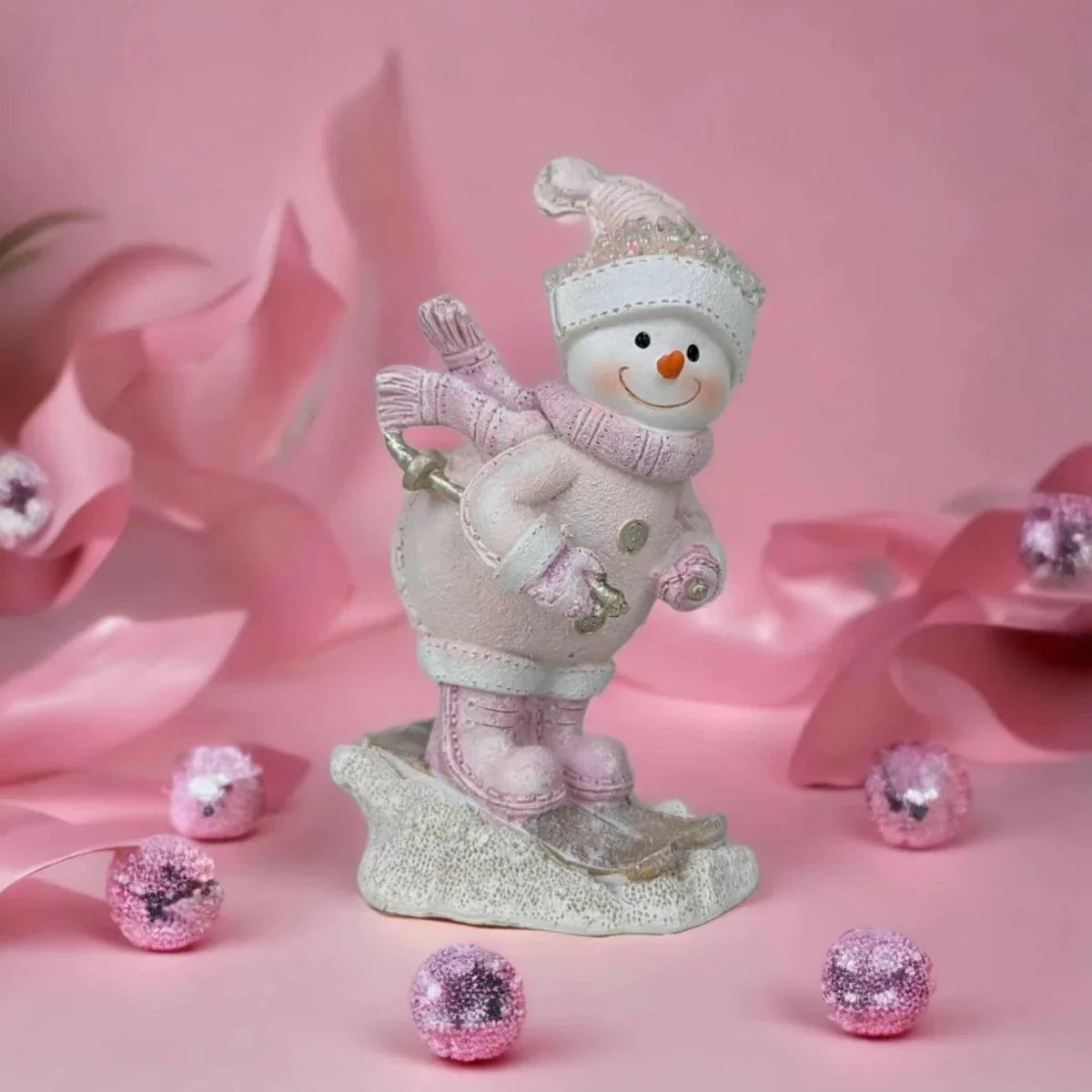 Christmas Snowman Skiing Downhill - Exquisite Homewares