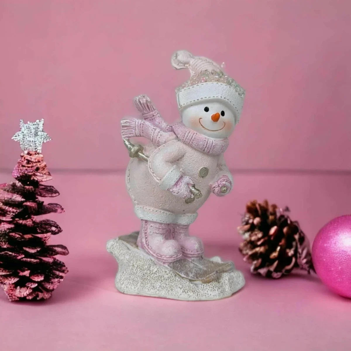 Christmas Snowman Skiing Downhill - Exquisite Homewares
