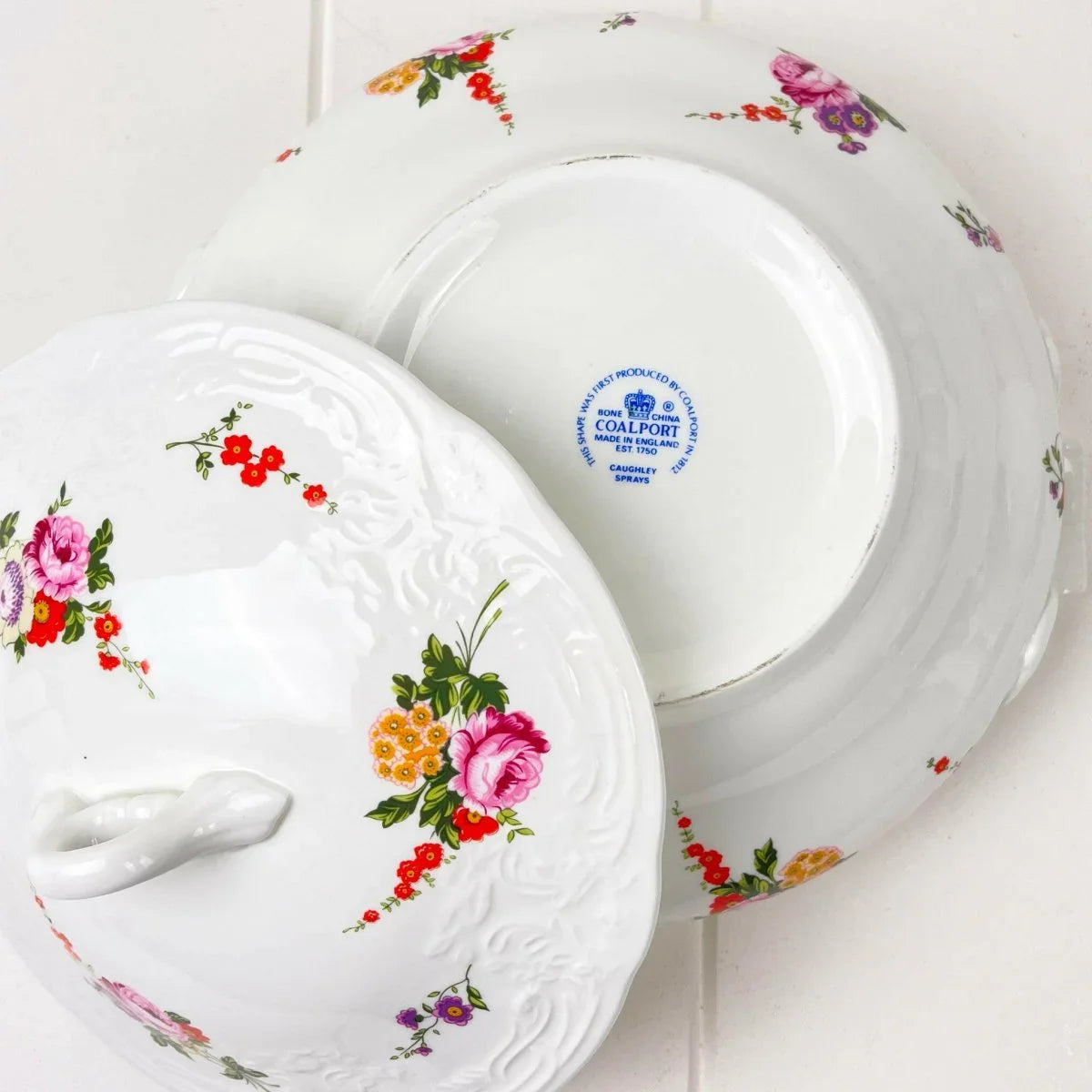 Coalport Vintage Caughley Sprays Lidded Tureen - Exquisite Homewares