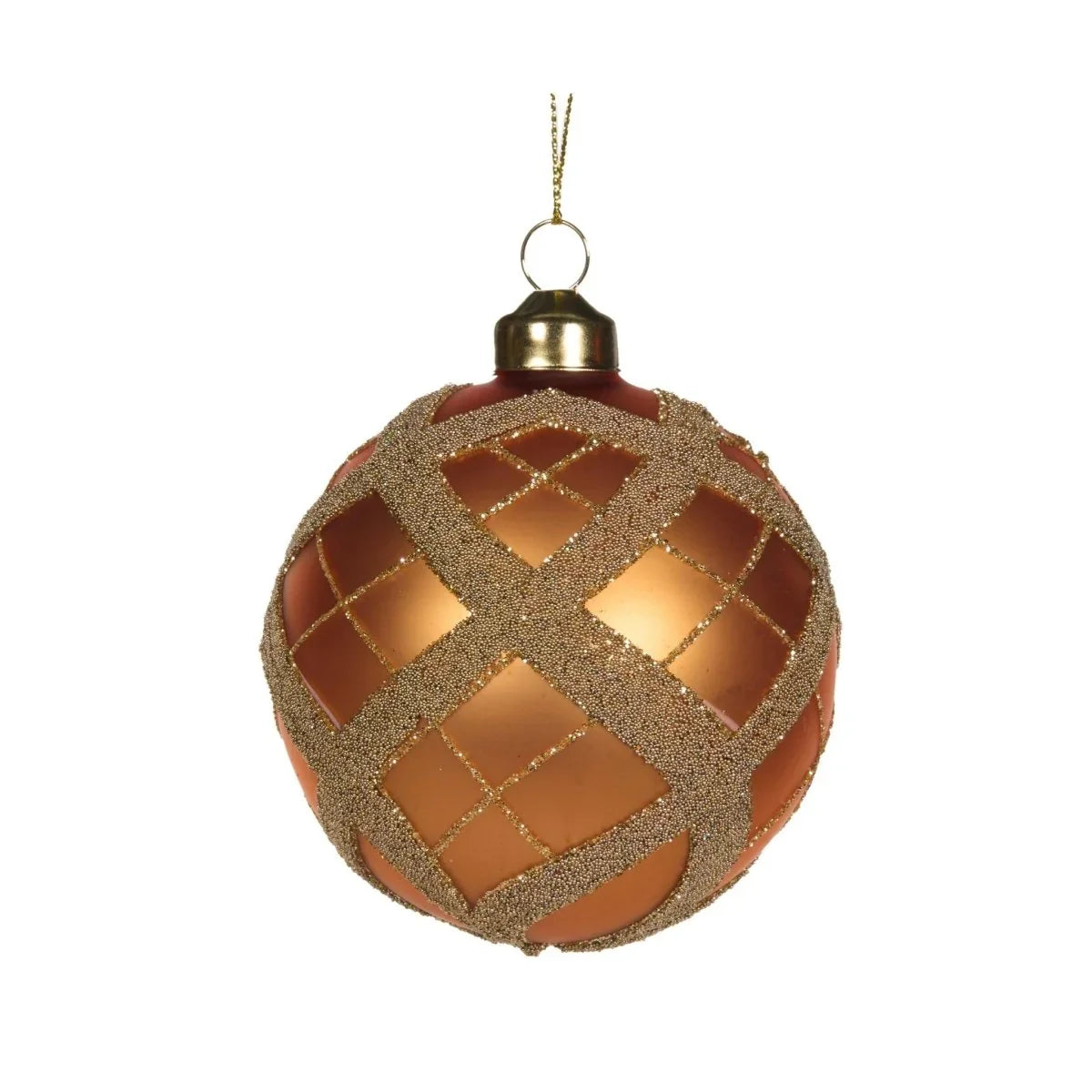 Copper Tartan Bauble - Exquisite Homewares