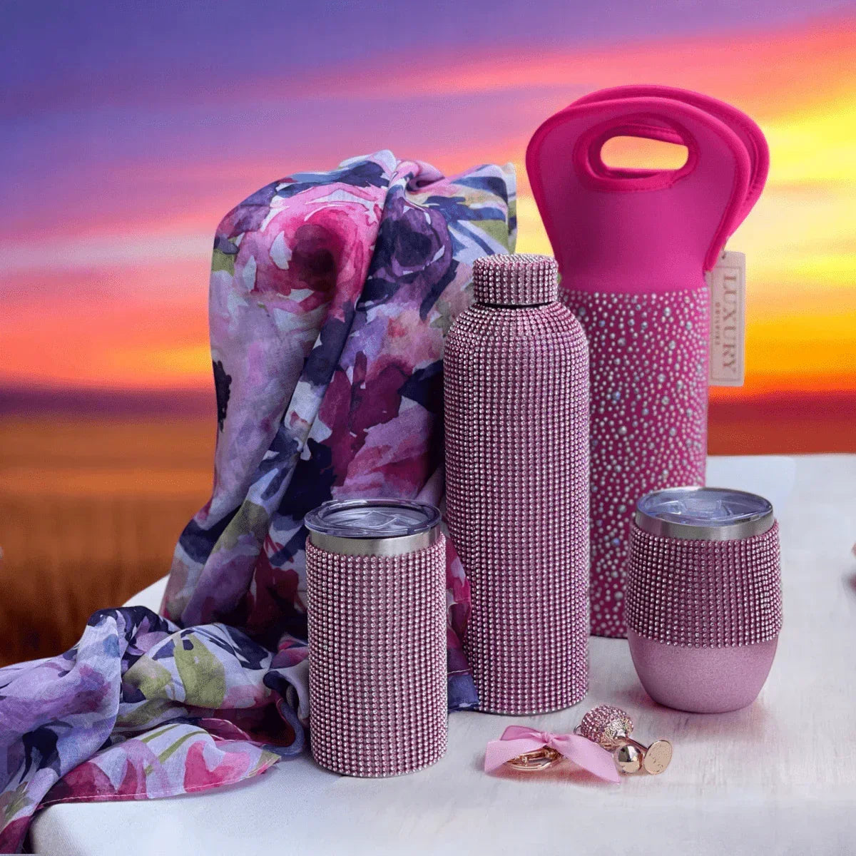 Diamonte Travel Cup - Pink - Exquisite Homewares