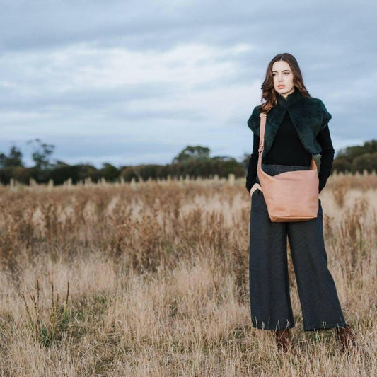 Ella Medium Slouch Bag in Vintage Tan - Exquisite Homewares