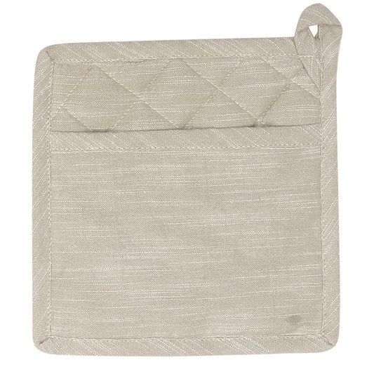 Elysian Taupe Potholder 20x20cm - Cotton & Polyester - Exquisite Homewares