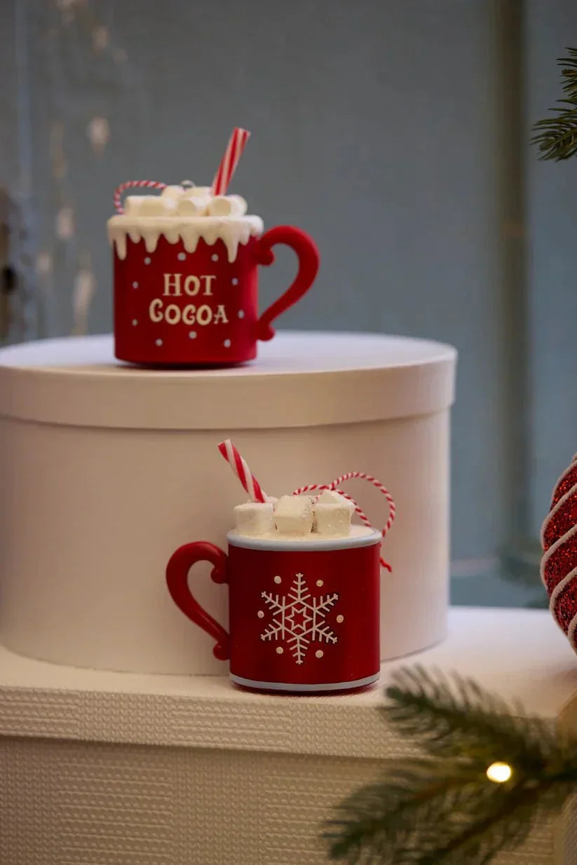 Glass Snowflake Mug Hanging - Exquisite Homewares