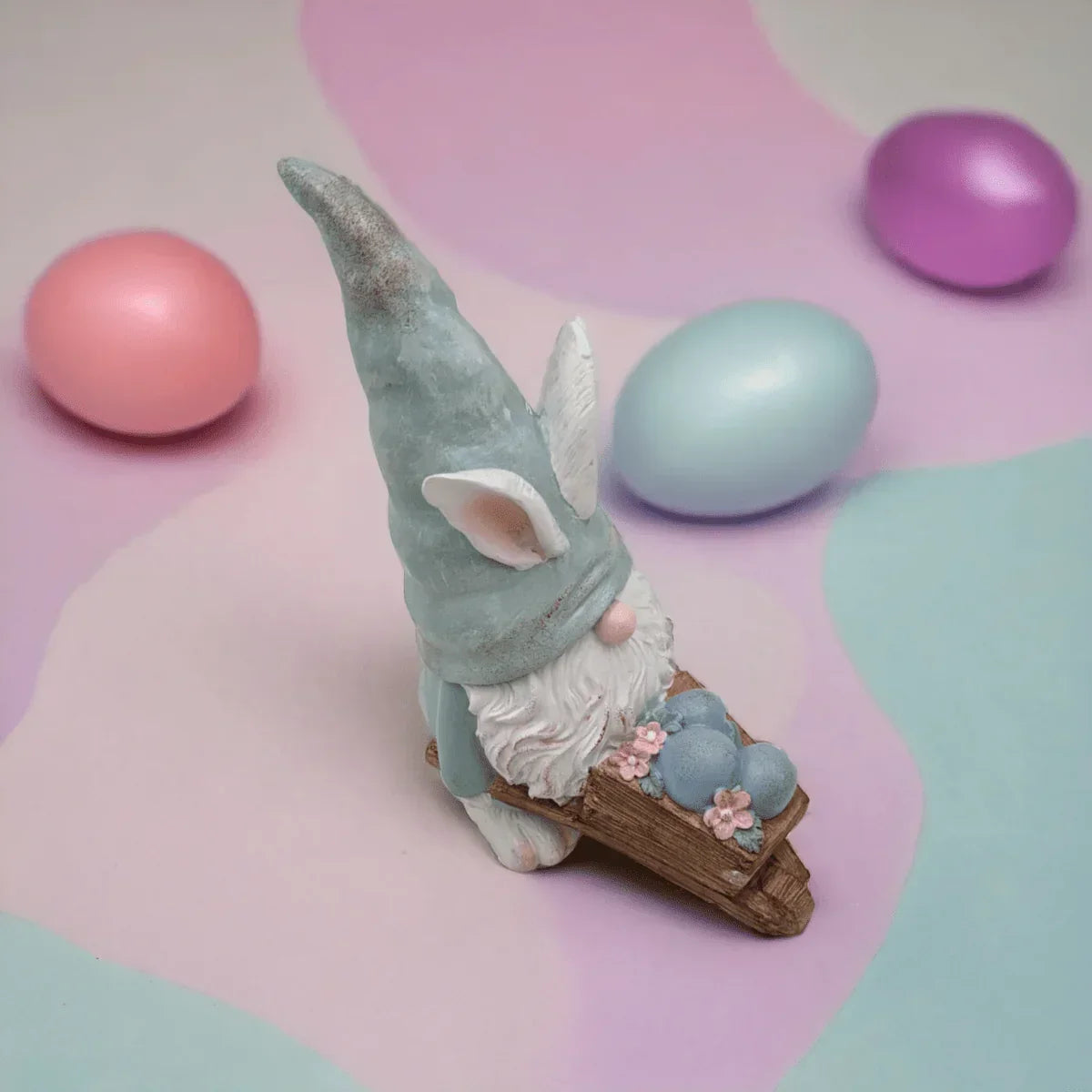 Gnome with Easter Egg Wheelbarrow - Exquisite Homewares