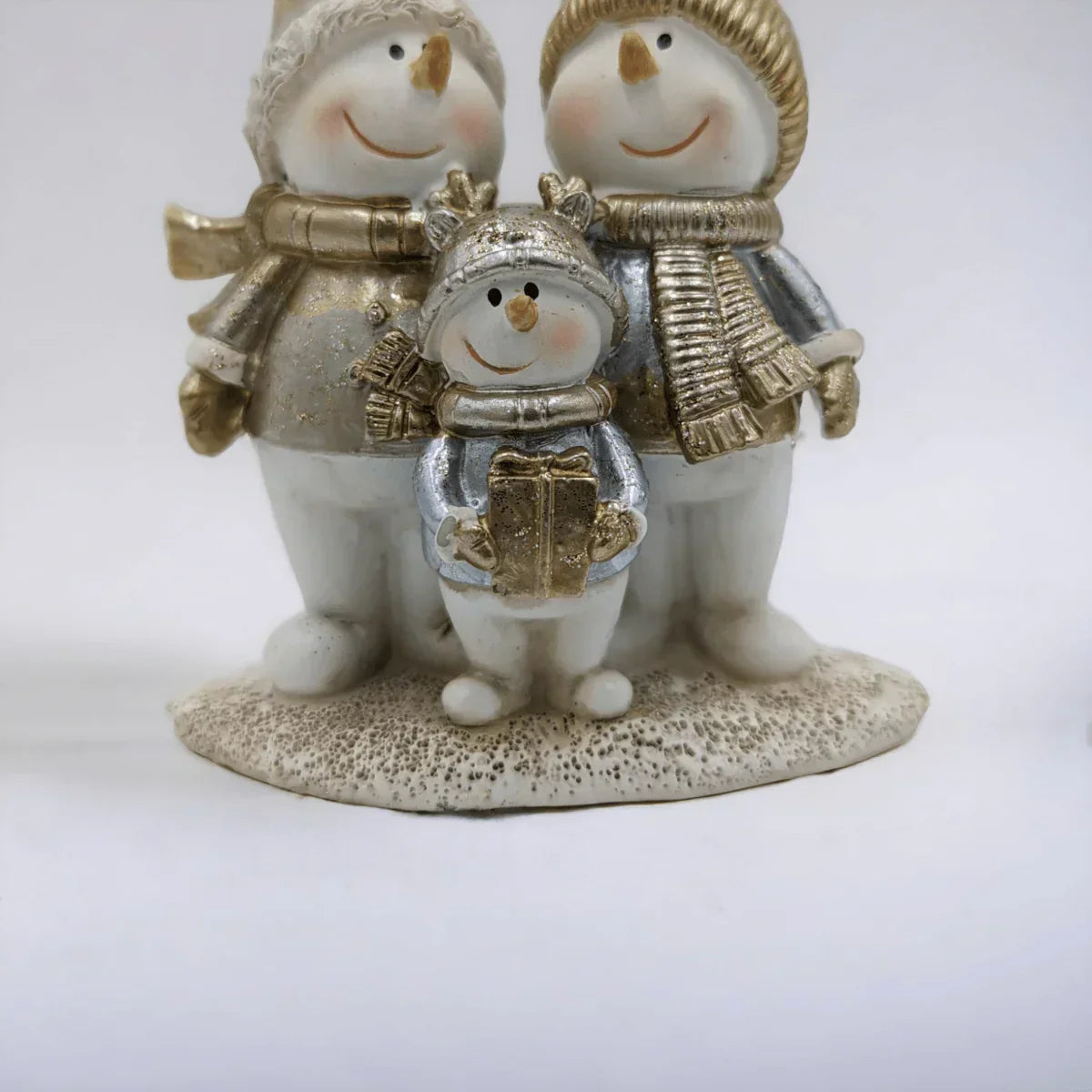 Gold and Silver Snowman Family - Exquisite Homewares