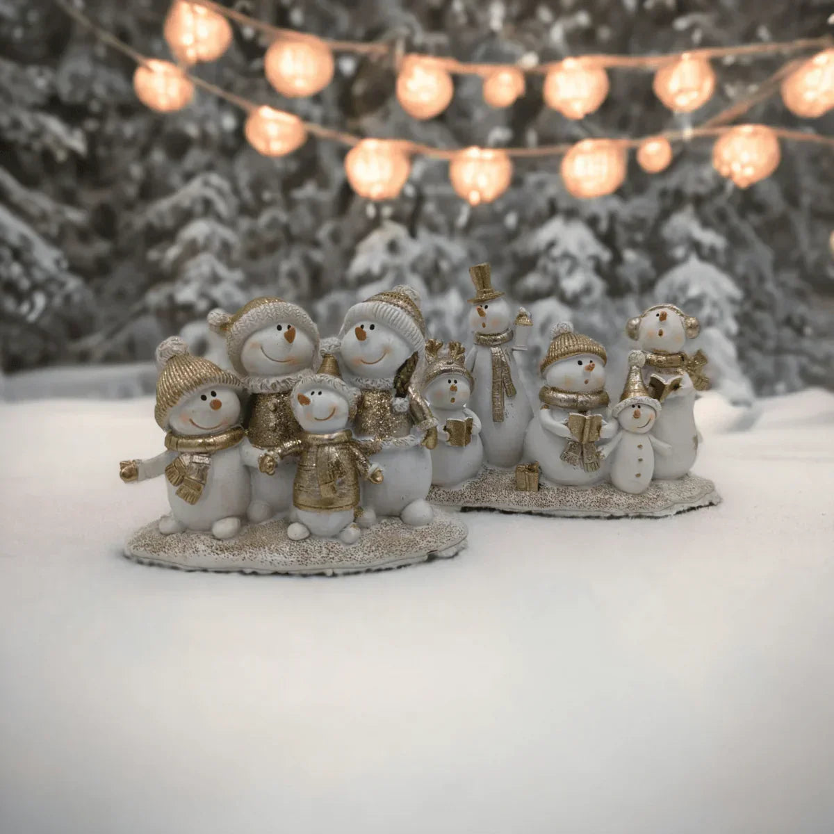 Gold Snowman Family - Exquisite Homewares