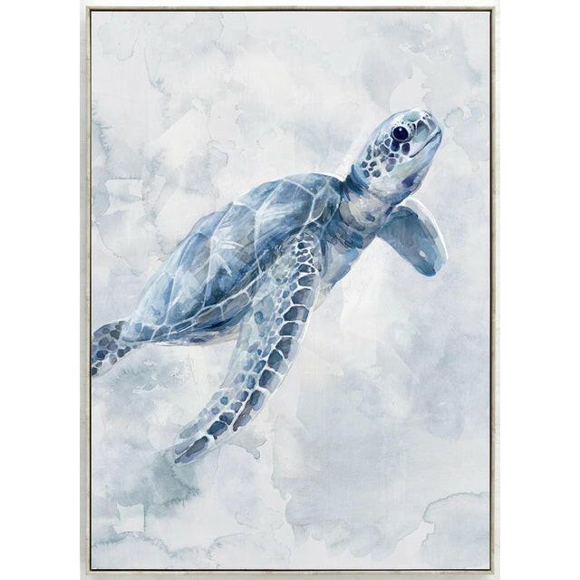 Graceful Sea Turtle Framed Canvas Print - Exquisite Homewares