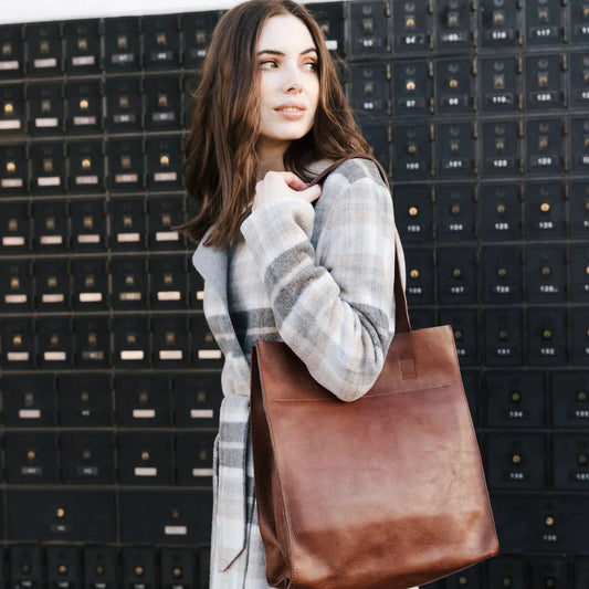 Henk Berg Catie Tote in Vintage Tan - Exquisite Homewares