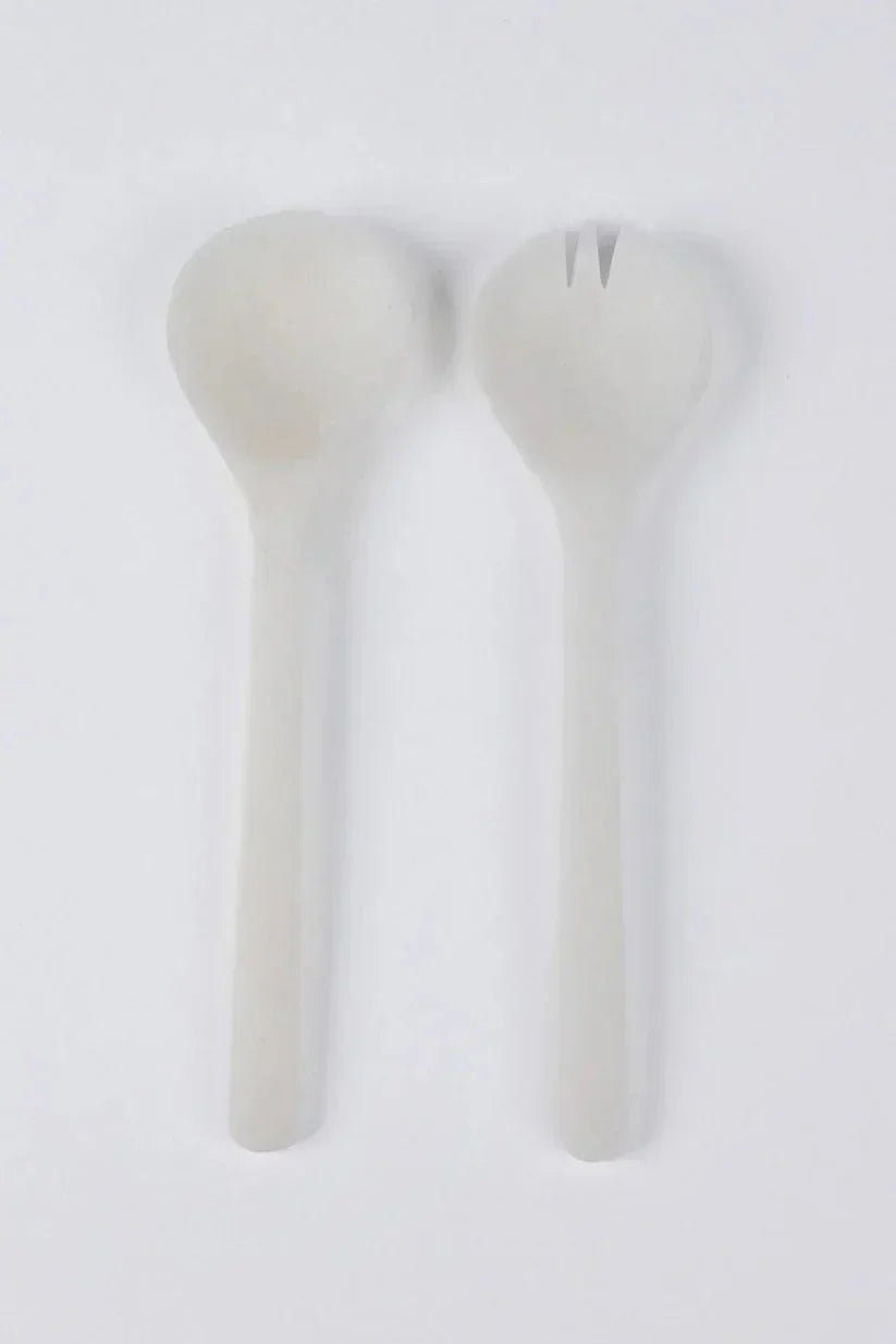 Lorne Salad Servers White - Exquisite Homewares