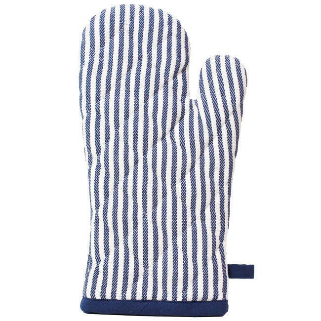 Maison Stripe Navy Oven Mitt - Exquisite Homewares