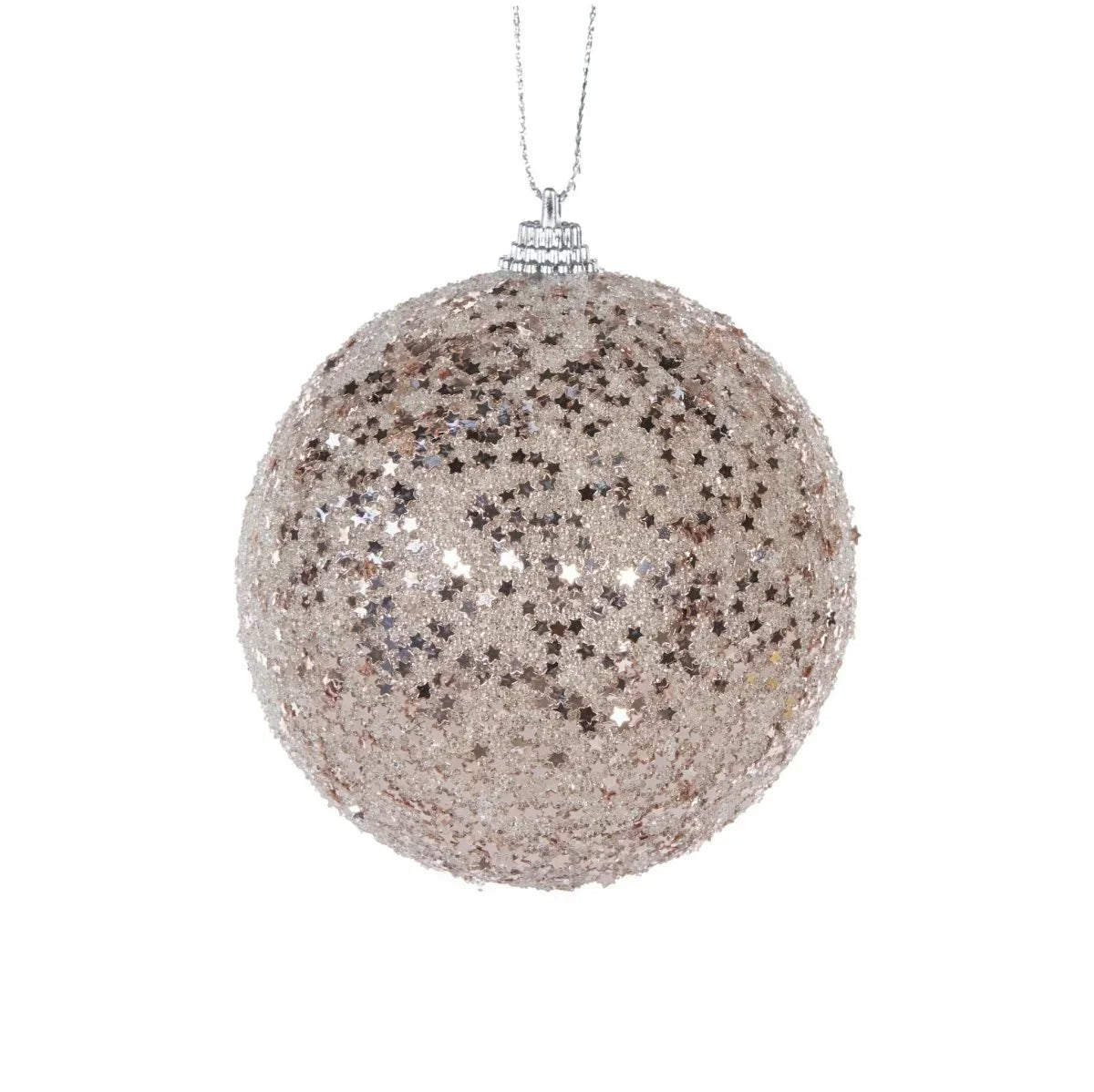 Matte Champagne Stars Bauble - Exquisite Homewares
