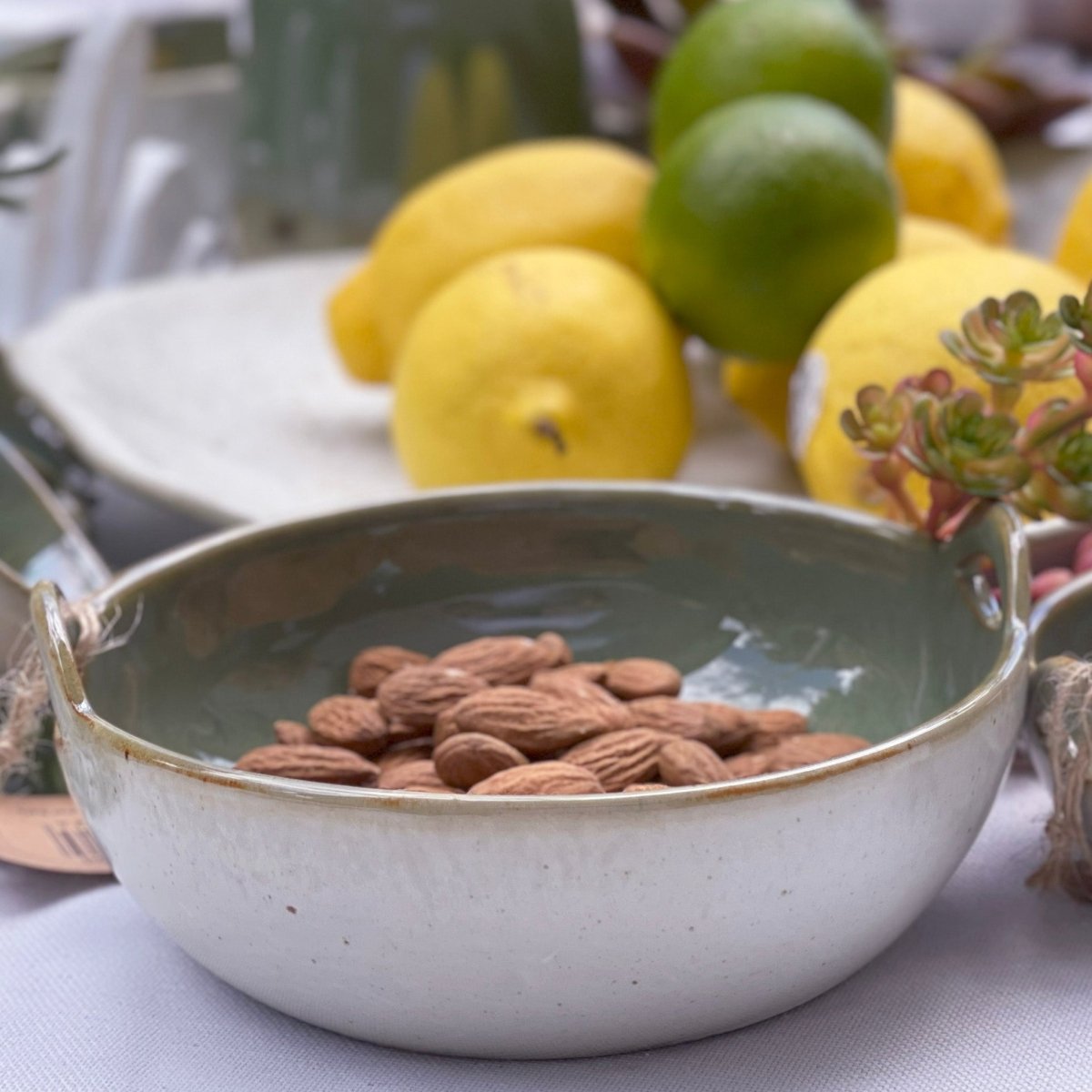 Mediterranean Olive Large Handle Bowl - Exquisite Homewares