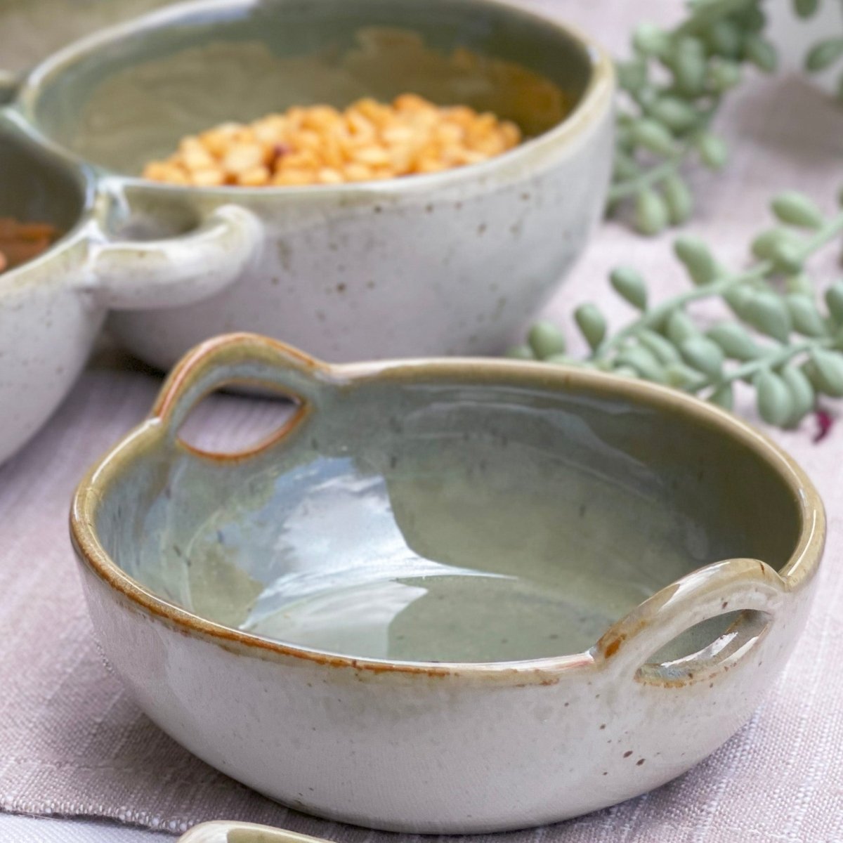 Mediterranean Olive Large Handle Bowl - Exquisite Homewares