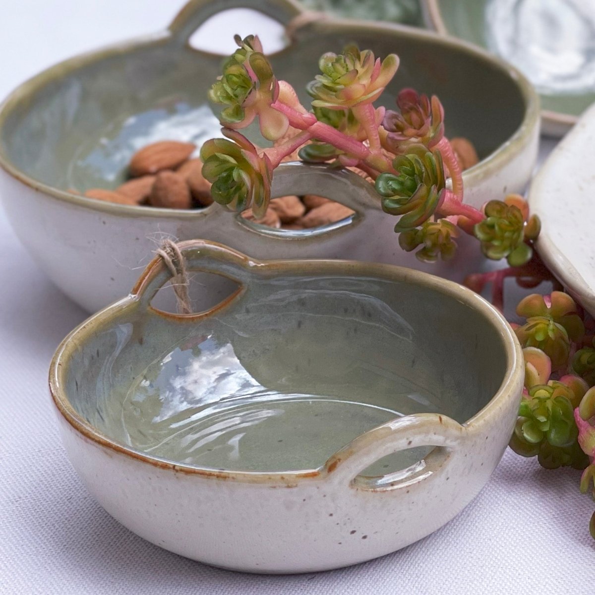 Mediterranean Olive Large Handle Bowl - Exquisite Homewares