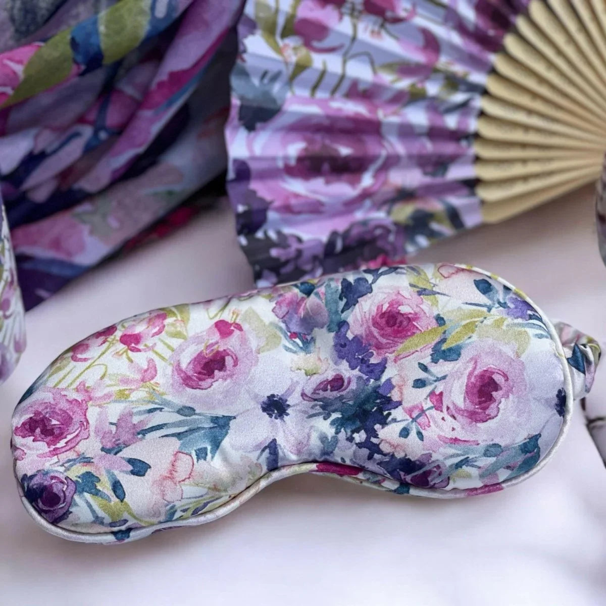 Peonie Rose Lavender Scented Satin Eye Mask - Exquisite Homewares