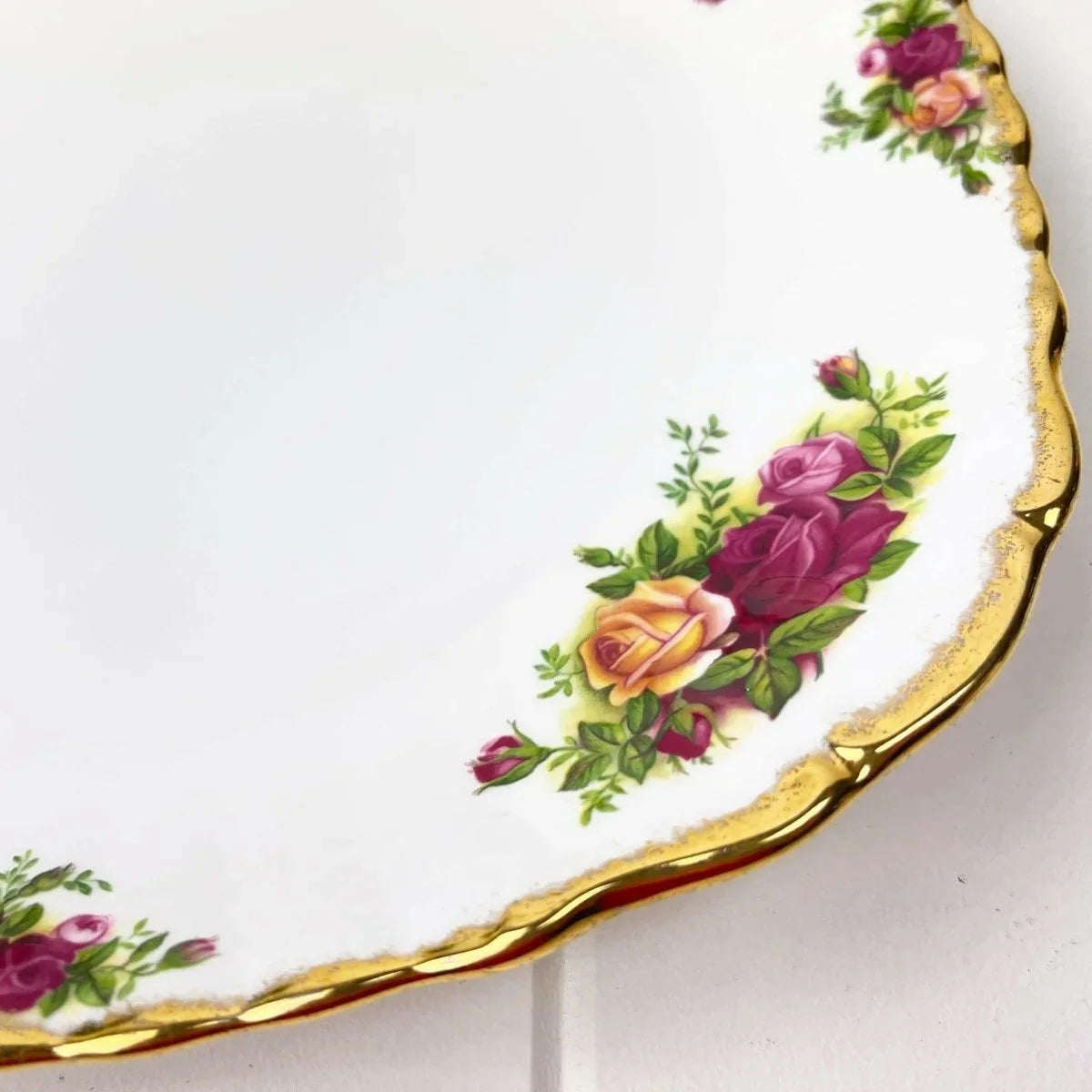 Royal Albert Old Country Roses Tabbed Cake Plate - Exquisite Homewares