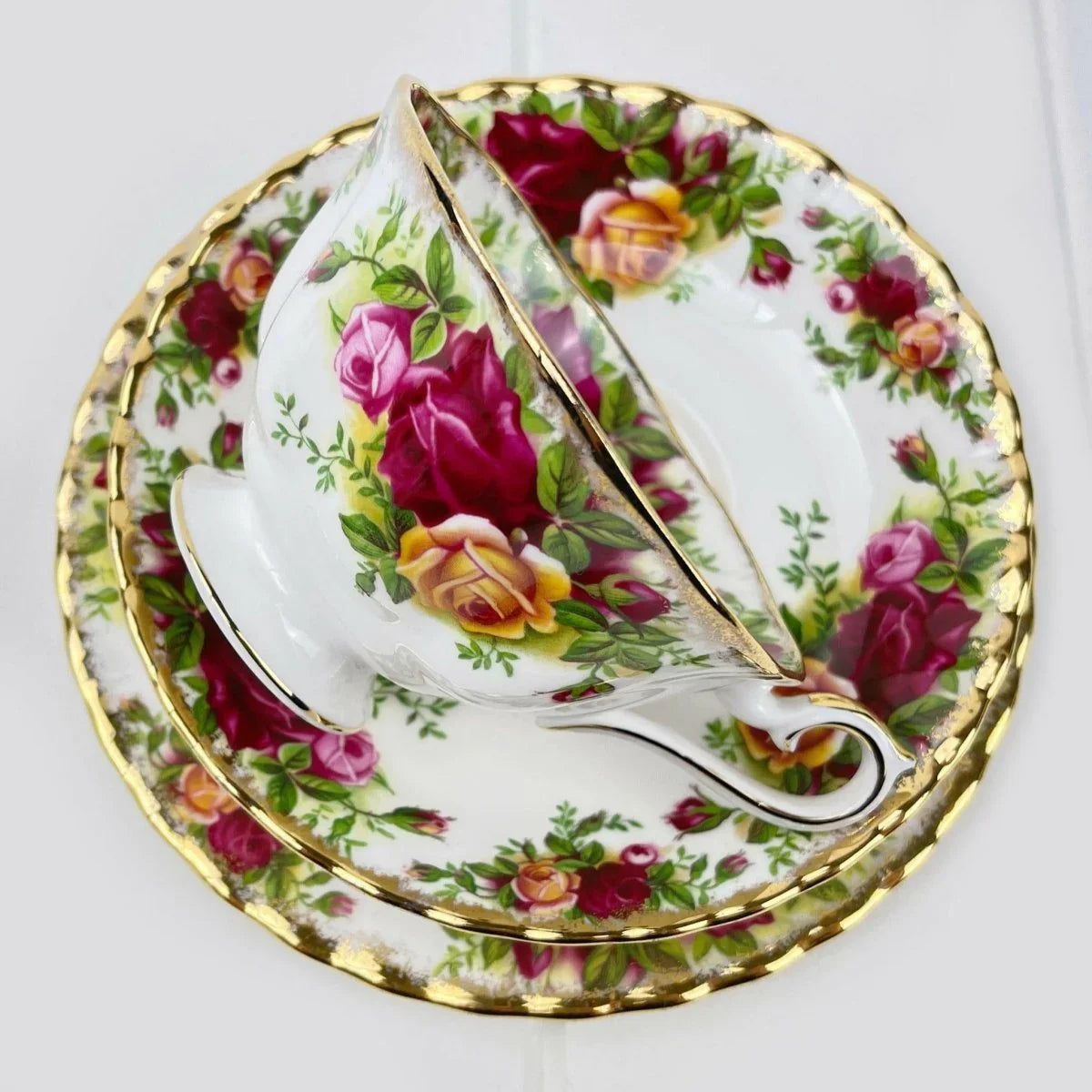 Royal Albert Vintage Old Country Roses Avon Shape Trio - Exquisite Homewares