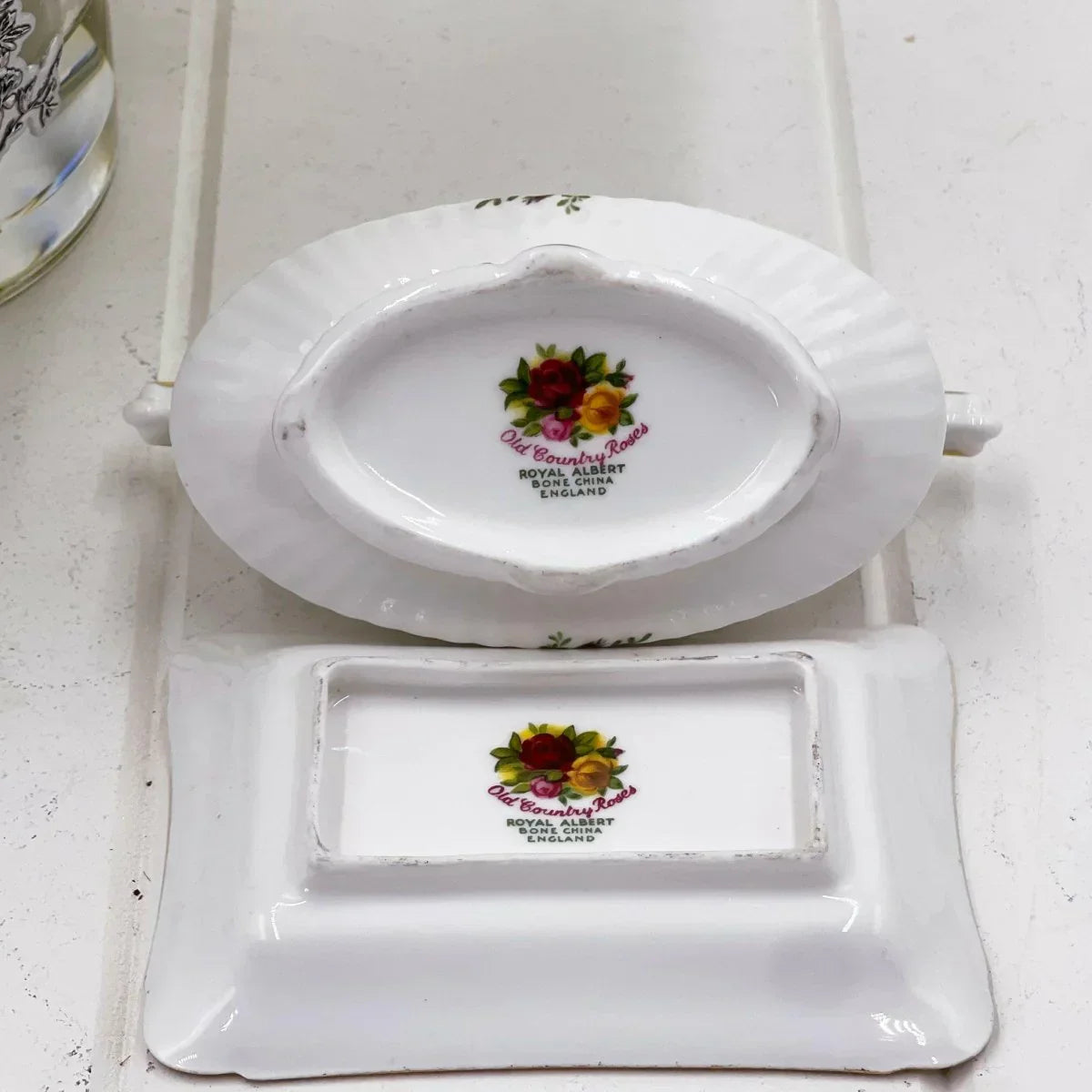 Royal Albert Vintage Old Country Roses Mustard Pot and Saucer - Exquisite Homewares