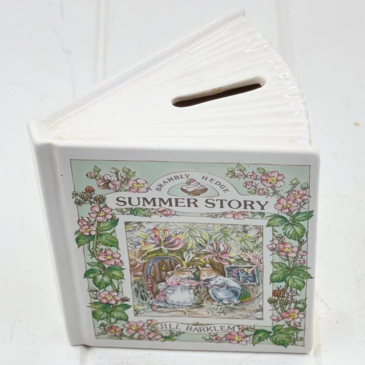 Royal Doulton Brambly Hedge Summer Savings Book 13x11x9cm - Jill Barklem 1989 - Exquisite Homewares