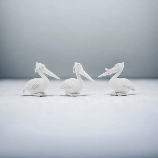 See, Say and Hear no Evil Pelicans (Set of 3) - Exquisite Homewares