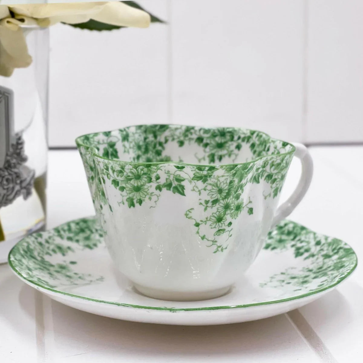 Shelley Dainty Green Duo - Exquisite Homewares
