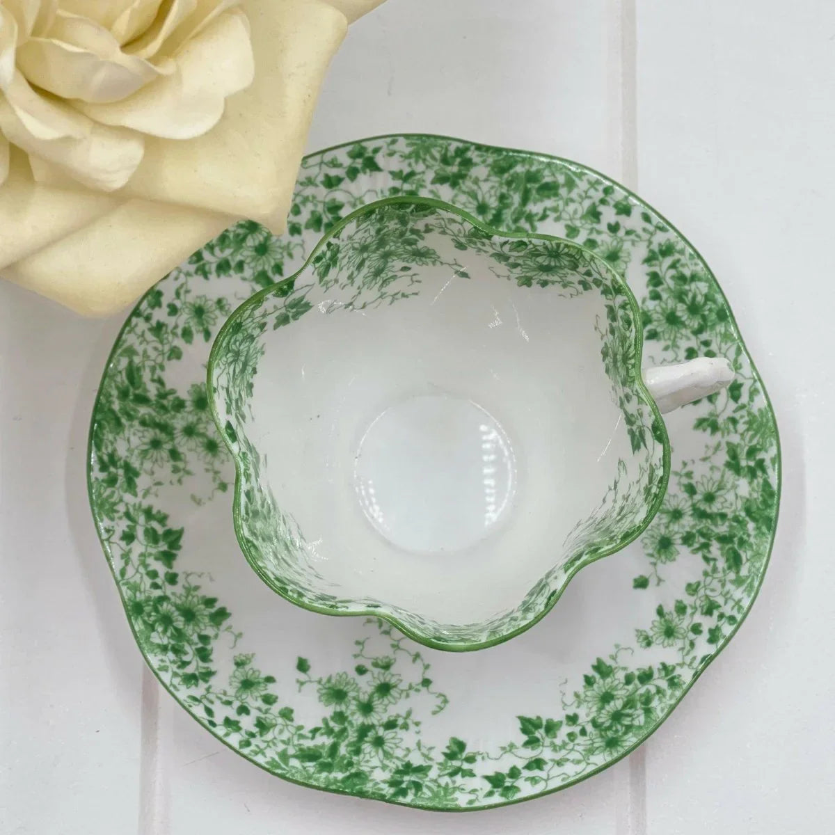 Shelley Dainty Green Duo - Exquisite Homewares