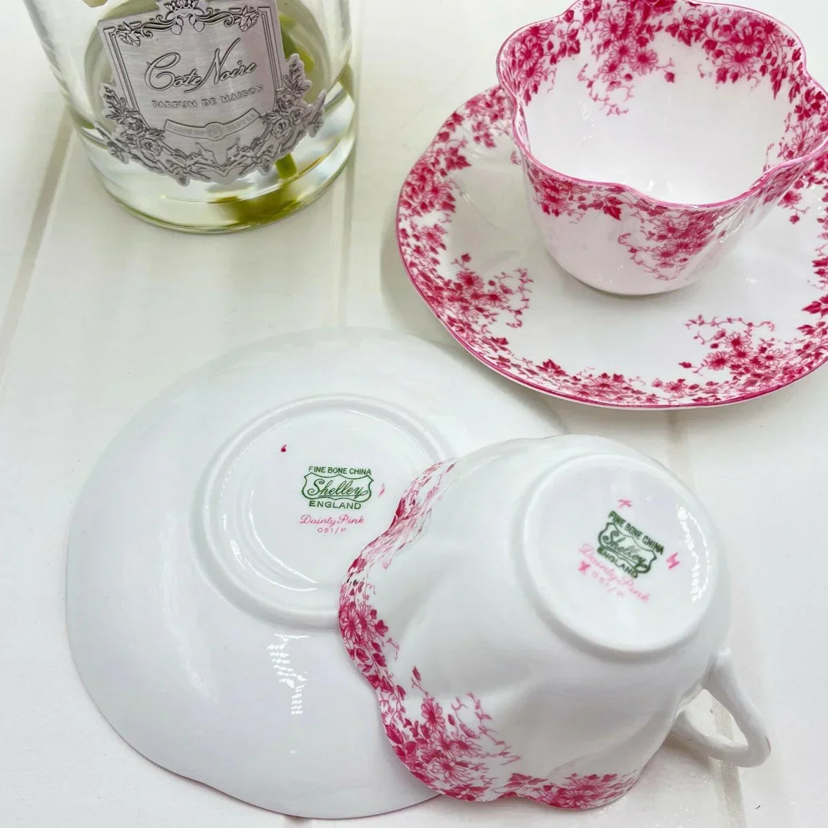 Shelley Dainty Pink Duo - Exquisite Homewares