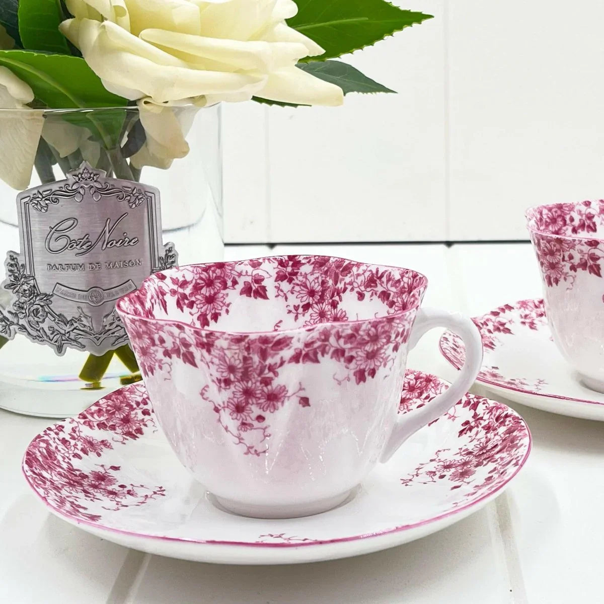 Shelley Dainty Pink Duo - Exquisite Homewares