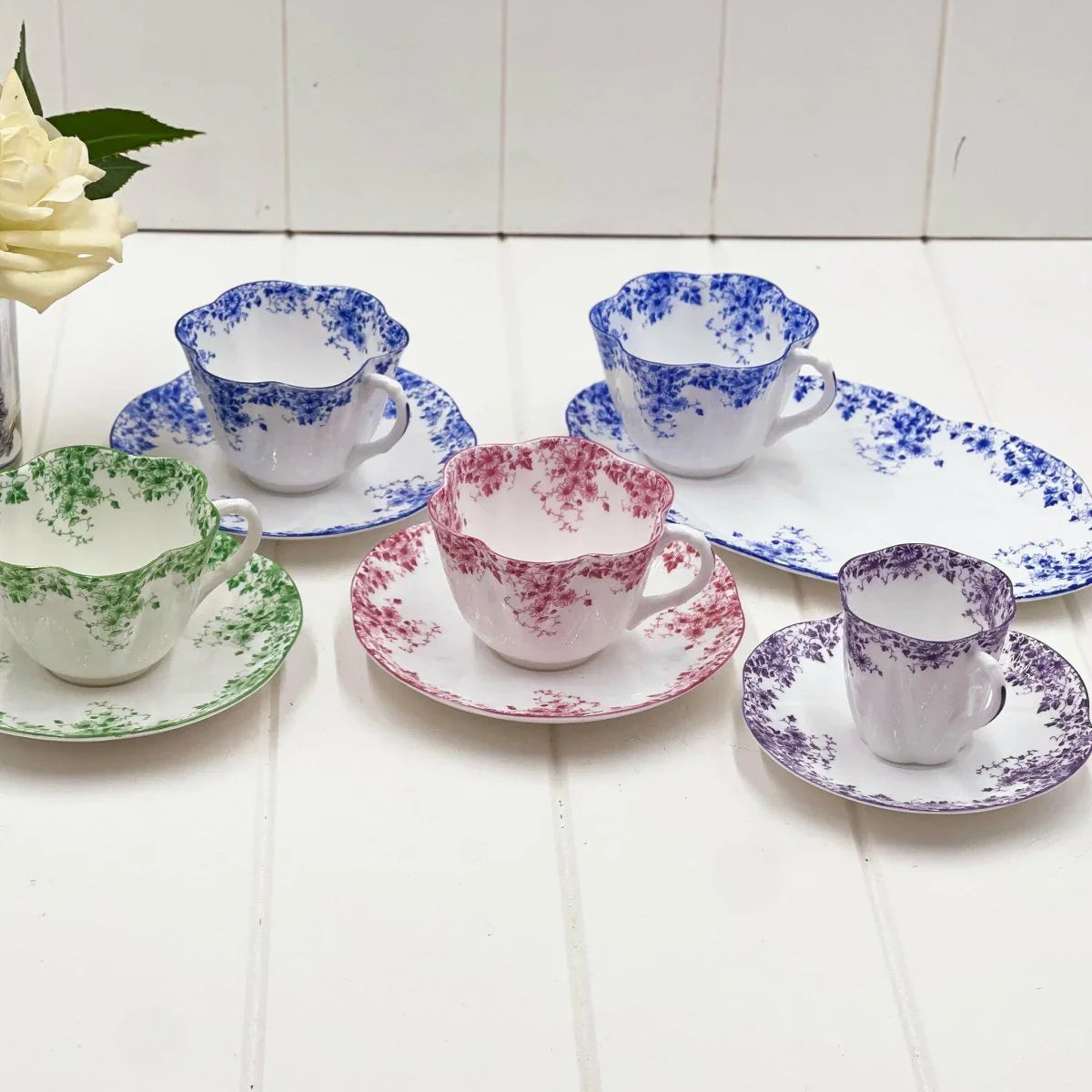 Shelley Dainty Pink Duo - Exquisite Homewares