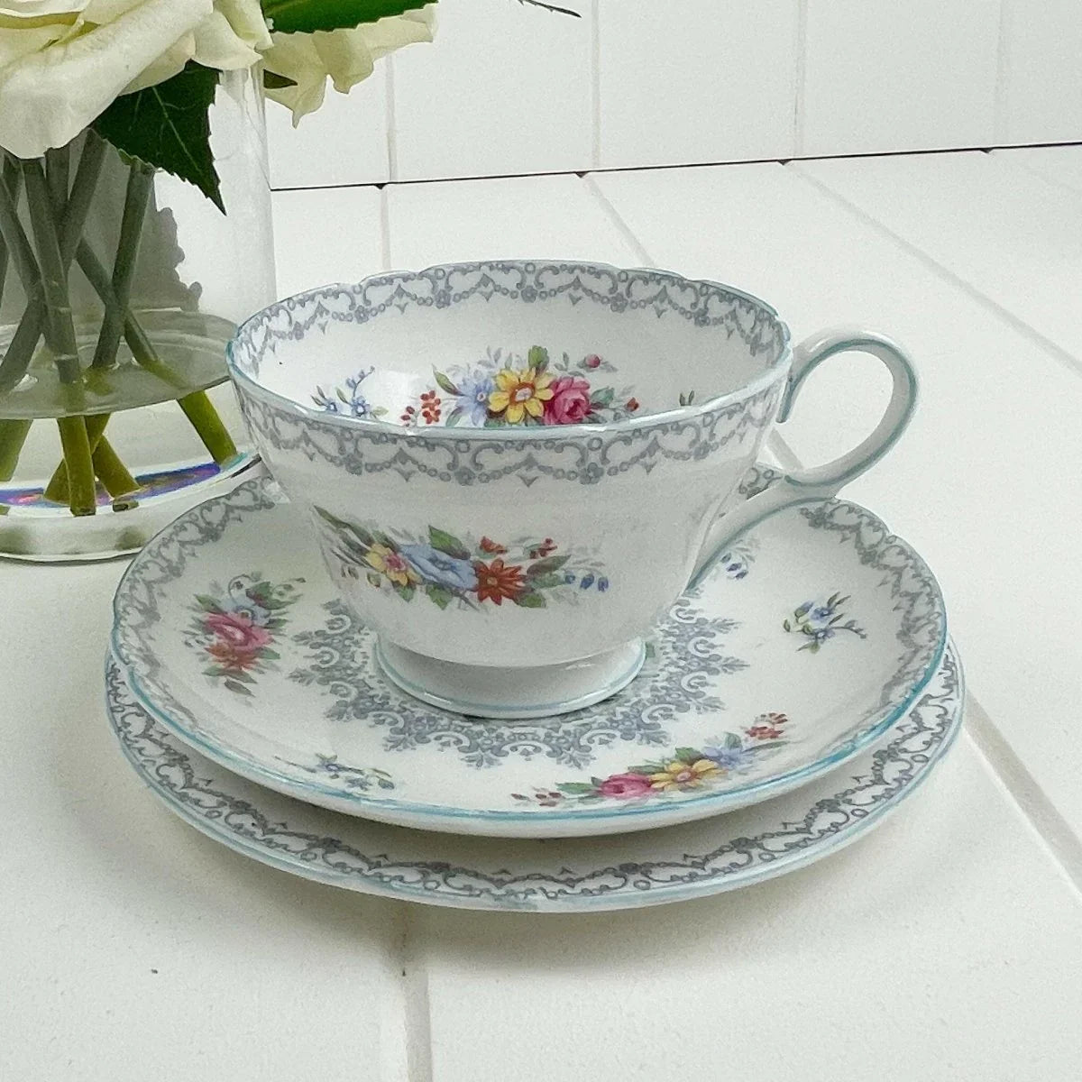 Shelley Vintage Crochet 13303 Trio - Exquisite Homewares