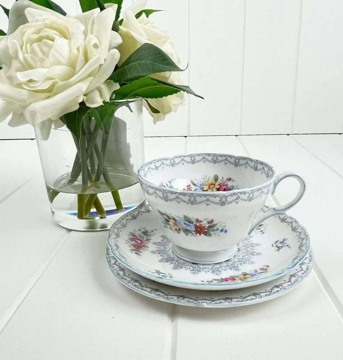 Shelley Vintage Crochet 13303 Trio - Exquisite Homewares