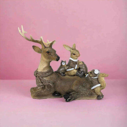 Sitting Reindeer and Woodland Friends - Exquisite Homewares