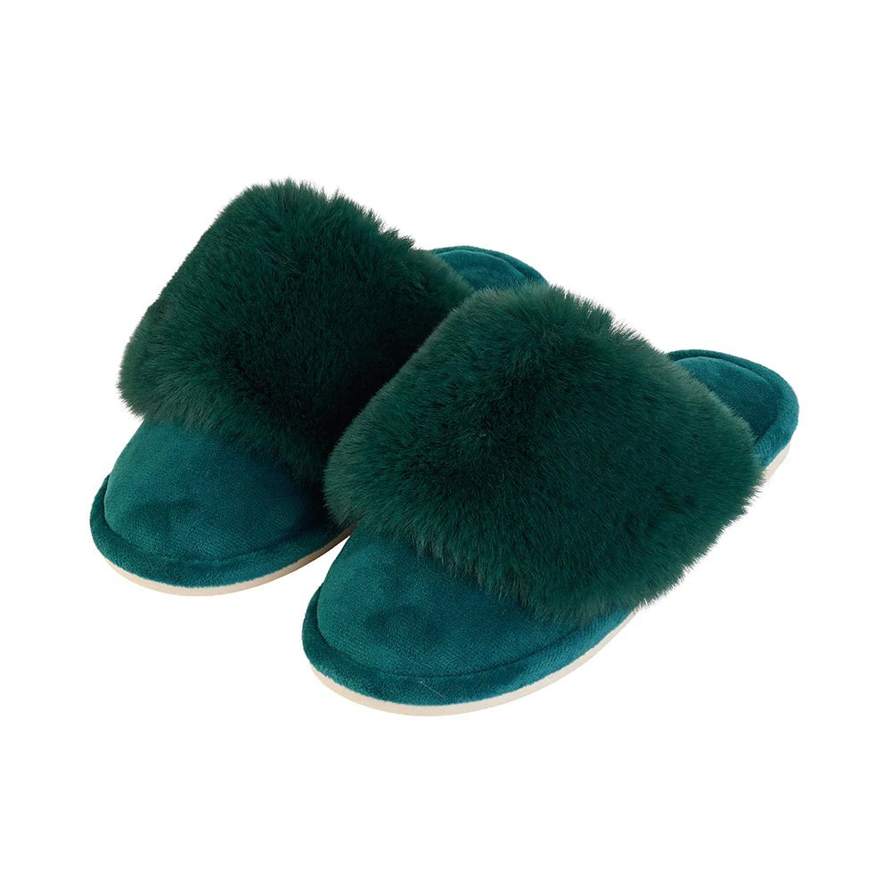Slipper - Cosy Luxe - Emerald - Exquisite Homewares